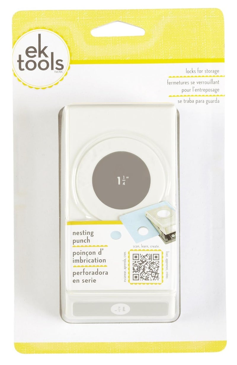 EK Tools Circle Punch 1.25 Inch With Safety Lock, Create Perfect Circles for Handmade Cards, Scrapbooking, Gift Tags, Invitations, Decorations and More - Image 2